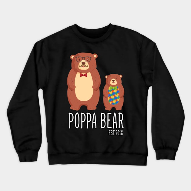 Sympathy Gifts Papa Bear Est POPPA BEAR Crewneck Sweatshirt by KittleAmandass